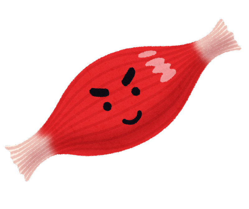 凝り固まった筋肉のイラスト