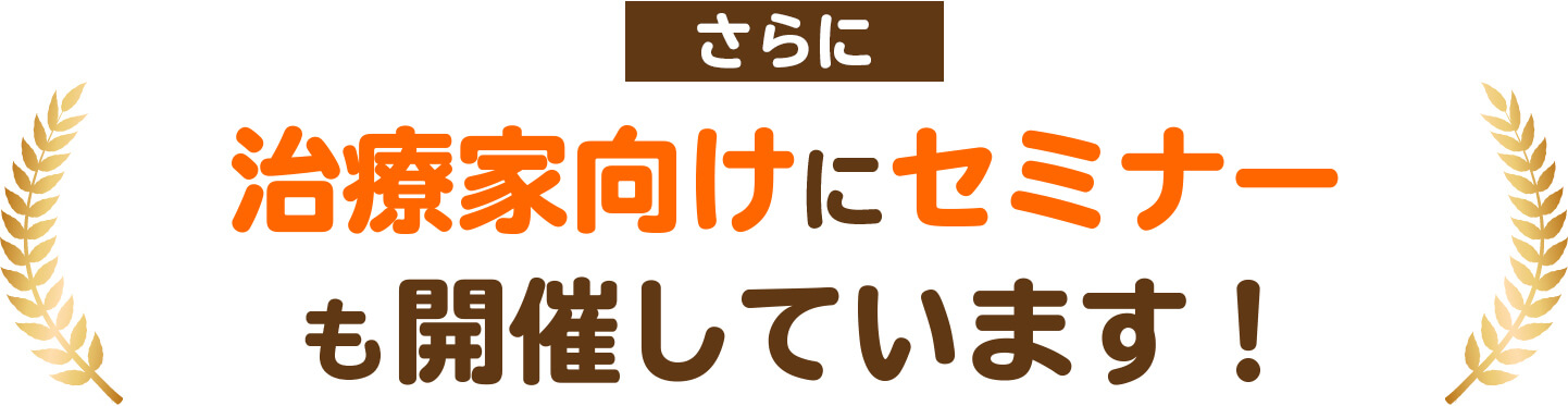治療家向けにセミナーも開催しています